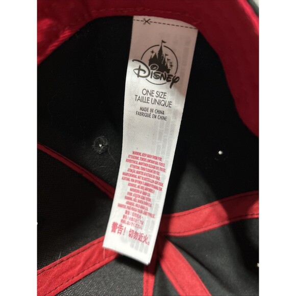 Disney Parks Mickey Mouse Ear Hat Baseball Cap M Logo Black Adjustable - Picture 4 of 5